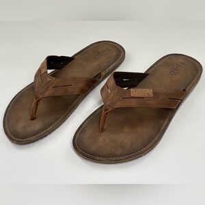 Flojos Men’s Alonzo Flip Flops Cognac Brown